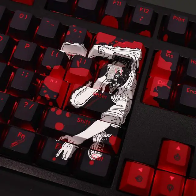 Alt view image 3 of 7 - Chainsaw Man Makima translucency PBT heat-sublimation keycaps 108key Cherry Height