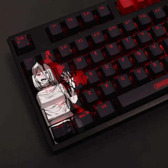 Alt view image 4 of 7 - Chainsaw Man Makima translucency PBT heat-sublimation keycaps 108key Cherry Height