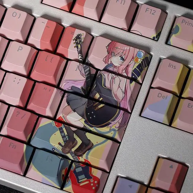 Alt view image 5 of 7 - Bocchi The Rock! Gotoh Hitori translucency PBT heat-sublimation keycaps 108key Cherry Height