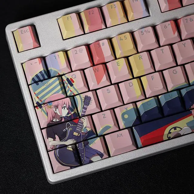 Alt view image 2 of 7 - Bocchi The Rock! Gotoh Hitori translucency PBT heat-sublimation keycaps 108key Cherry Height