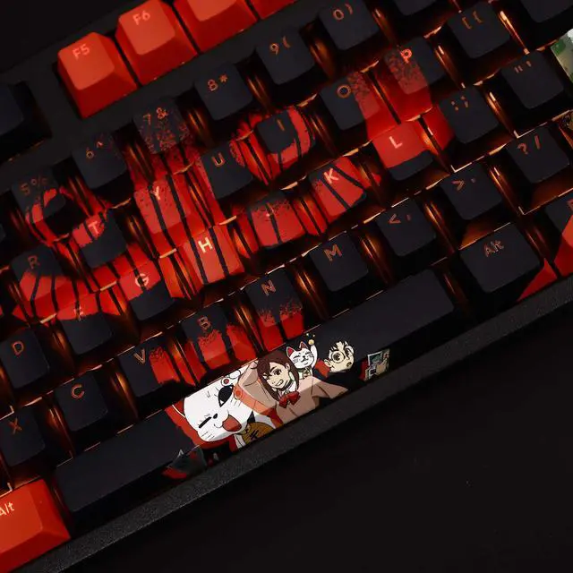 Alt view image 3 of 7 - DAN DA DAN translucency PBT heat-sublimation keycaps 108key Cherry Height
