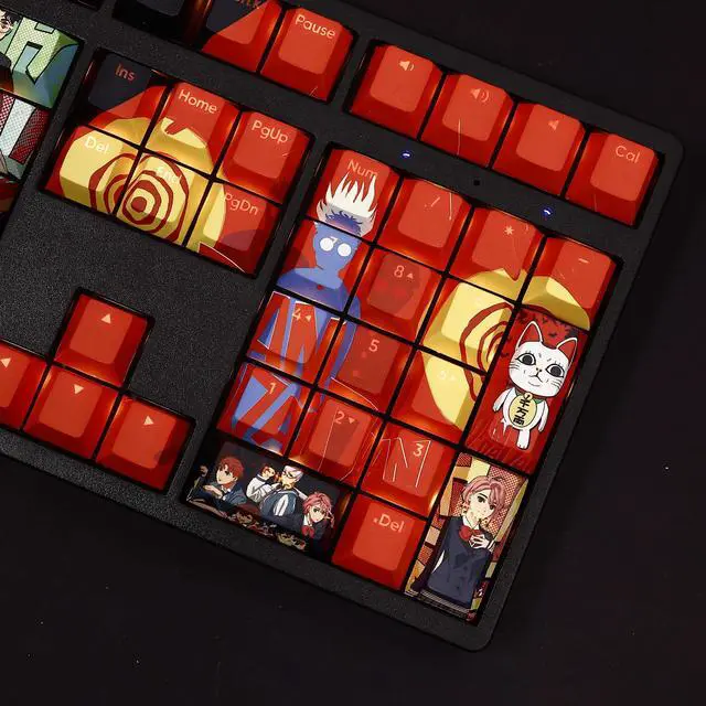 Alt view image 2 of 7 - DAN DA DAN translucency PBT heat-sublimation keycaps 108key Cherry Height