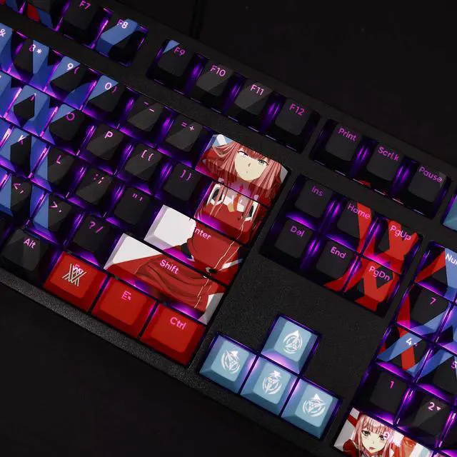 Alt view image 3 of 7 - Zero Two translucency PBT heat-sublimation keycaps 108key Cherry Height