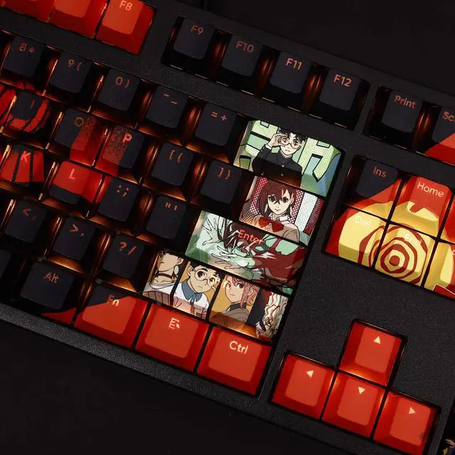Alt view image 5 of 7 - DAN DA DAN translucency PBT heat-sublimation keycaps 108key Cherry Height