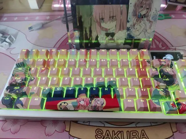 Alt view image 4 of 7 - Bocchi The Rock! Gotoh Hitori translucency PBT heat-sublimation keycaps 108key Cherry Height