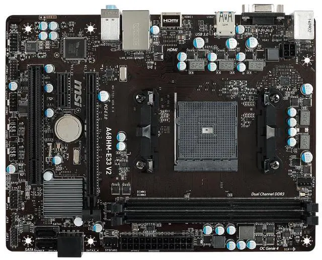 Alt view image 7 of 10 - MSI A68HM-E33 V2 FM2+ FM2 MOTHERBOARD  PCI-E3.0 USB3.0 SATA3.0 AMD A68H MAINBOARD DDR3 16G MATX NO A55 A58 A78 A88X