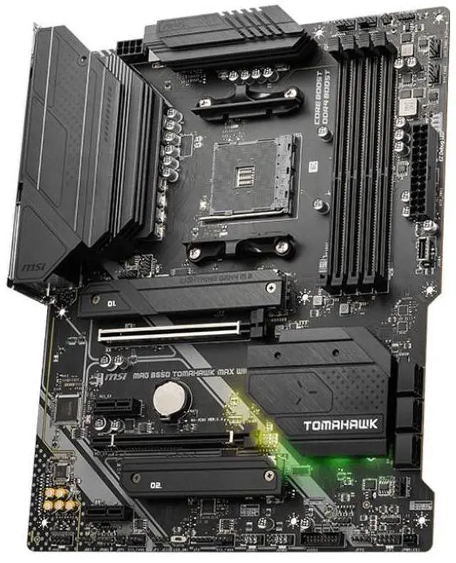 Alt view image 2 of 4 - MSI MAG B550 TOMAHAWK MAX WIFI AMD B550 Socket AM4 DDR4 128GB ATX Motherboard
