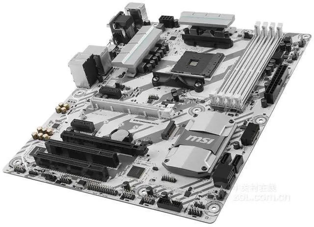 Alt view image 2 of 4 - MSI B350 TOMAHAWK ARCTIC AMD B350 Socket AM4 DDR4 64GB ATX Motherboard