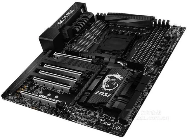 Alt view image 3 of 4 - MSI X99A Godlike Gaming CARBON Intel X99 LGA 2011-V3 DDR4 128GB E-ATX Motherboard