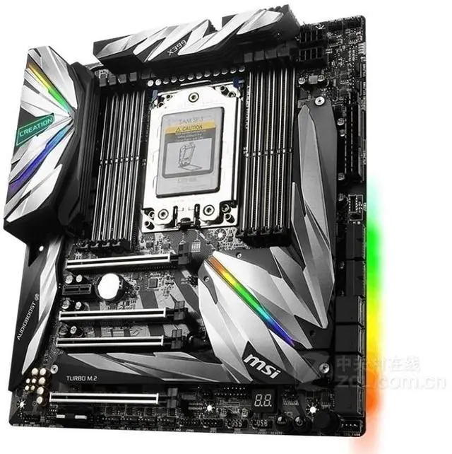 Alt view image 3 of 4 - MSI MEG X399 CREATION AMD X399 Socket TR4 DDR4 128GB E-ATX Motherboard