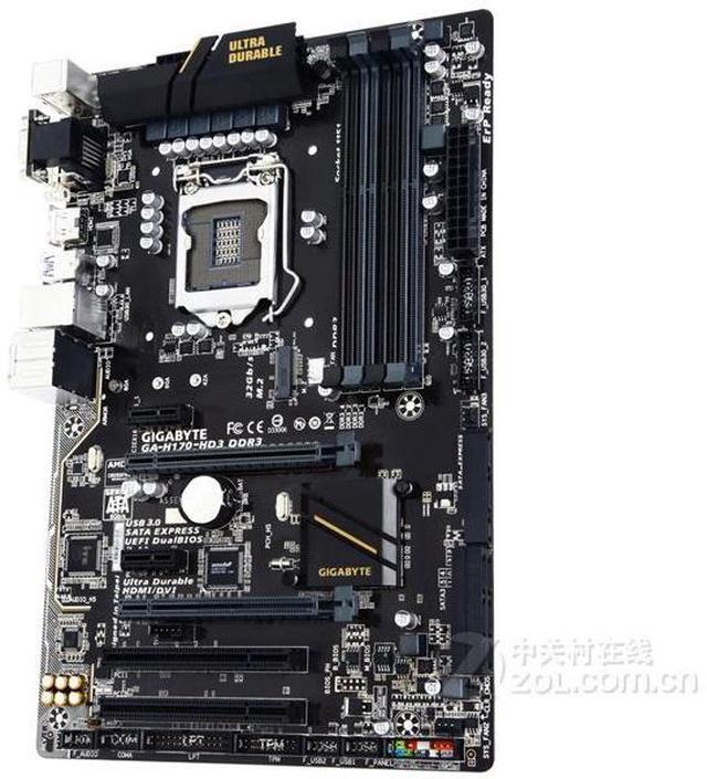 Alt view image 3 of 3 - GIGABYTE H170-HD3 DDR3(rev.1.0) LGA 1151 Intel H170 DDR3 32GB ATX