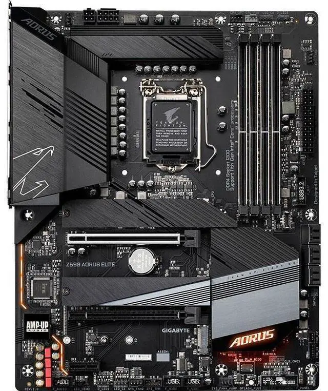 Alt view image 2 of 5 - GIGABYTE Z590 ELITE LGA 1200 Intel Z590 DDR4 128GB ATX