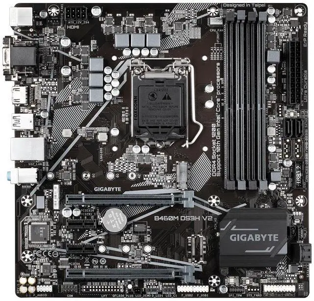 Main image of GIGABYTE GA-B460M DS3H V2 LGA1200 Intel B460 DDR4 128 GB Micro ATX