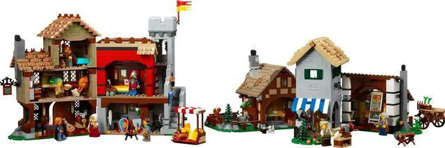 Alt view image 3 of 5 - international version Icons Series 10332 Medieval Town Square Number of parts 3304 Suitable for age 18+ toy building blocks