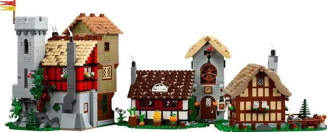 Alt view image 4 of 5 - international version Icons Series 10332 Medieval Town Square Number of parts 3304 Suitable for age 18+ toy building blocks