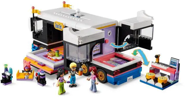 Alt view image 3 of 5 - international version Friends Series 42619 Pop Star Music Tour Bus Number of parts 845 Suitable for age 8+ toy building blocks