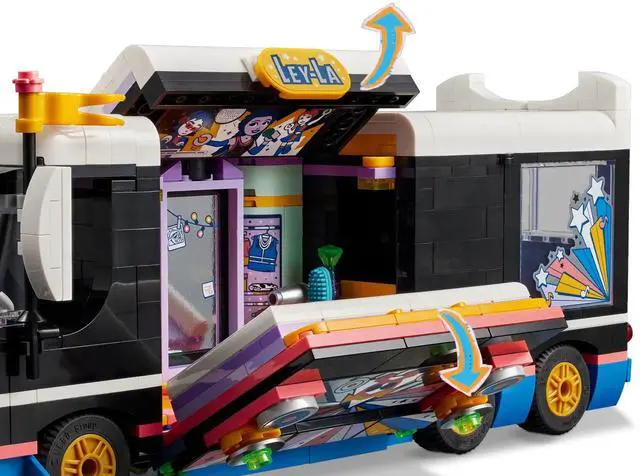Alt view image 4 of 5 - international version Friends Series 42619 Pop Star Music Tour Bus Number of parts 845 Suitable for age 8+ toy building blocks