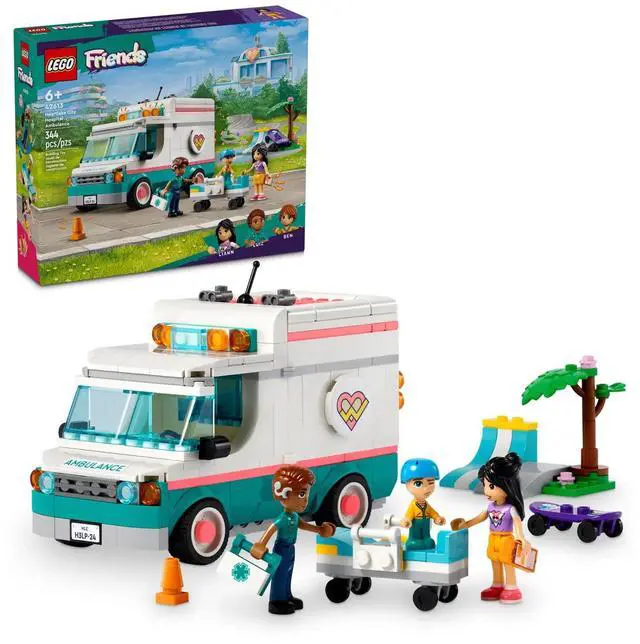 Alt view image 2 of 5 - international version Friends Series 42613 Heartlake City Hospital Ambulance Number of parts 344 Suitable for age 6+ toy building blocks