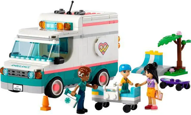 Main image of international version Friends Series 42613 Heartlake City Hospital Ambulance Number of parts 344 Suitable for age 6+ toy building blocks