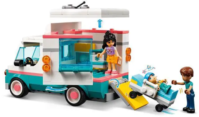 Alt view image 3 of 5 - international version Friends Series 42613 Heartlake City Hospital Ambulance Number of parts 344 Suitable for age 6+ toy building blocks