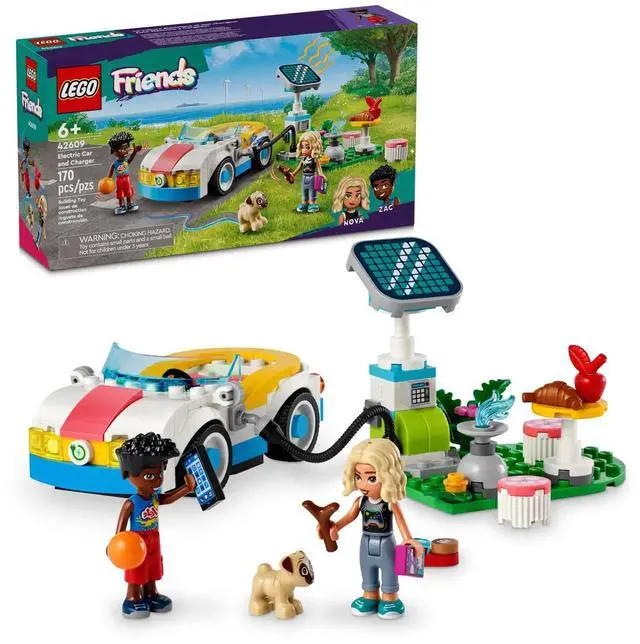 Alt view image 2 of 5 - international version Friends Series 42609 Electric Car and Charger Number of parts 170 Suitable for age 6+ toy building blocks