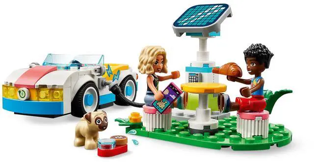 Alt view image 4 of 5 - international version Friends Series 42609 Electric Car and Charger Number of parts 170 Suitable for age 6+ toy building blocks