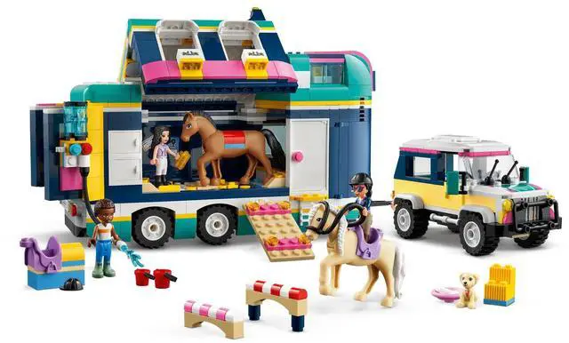 Alt view image 3 of 5 - international version Friends Series 41722 Horse Show Trailer Number of parts 989 Suitable for age 8+ toy building blocks