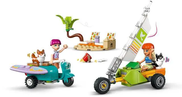 Alt view image 3 of 5 - international version Friends Series 42641 Surfing Dogs and Scooter Adventure Number of parts 113 Suitable for age 6+ toy building blocks