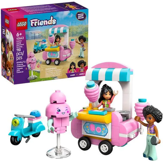 Alt view image 2 of 5 - international version Friends Series 42643 Cotton Candy Stand and Scooter Number of parts 110 Suitable for age 6+ toy building blocks