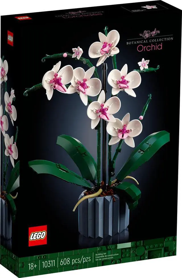 Alt view image 2 of 7 - international version BOTANICALS Series 10311 Orchid Number of parts 608 Suitable for age 18+ toy building blocks