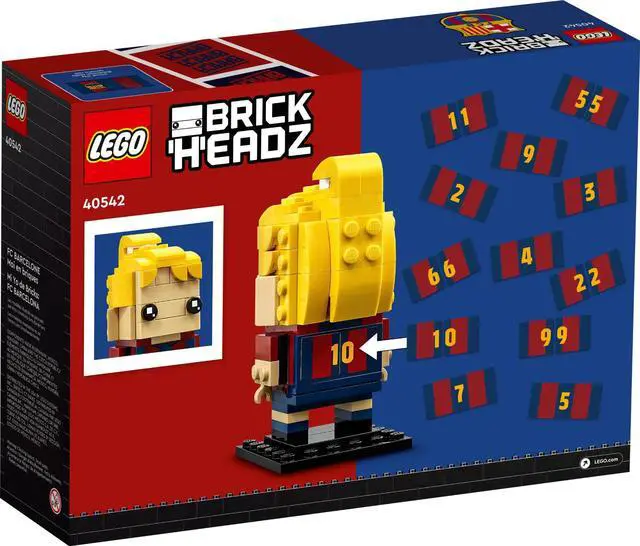 Alt view image 5 of 5 - international version BrickHeadz Series 40542 FC Barcelona Go Brick Me Number of parts 530 Suitable for age 10+ toy building blocks