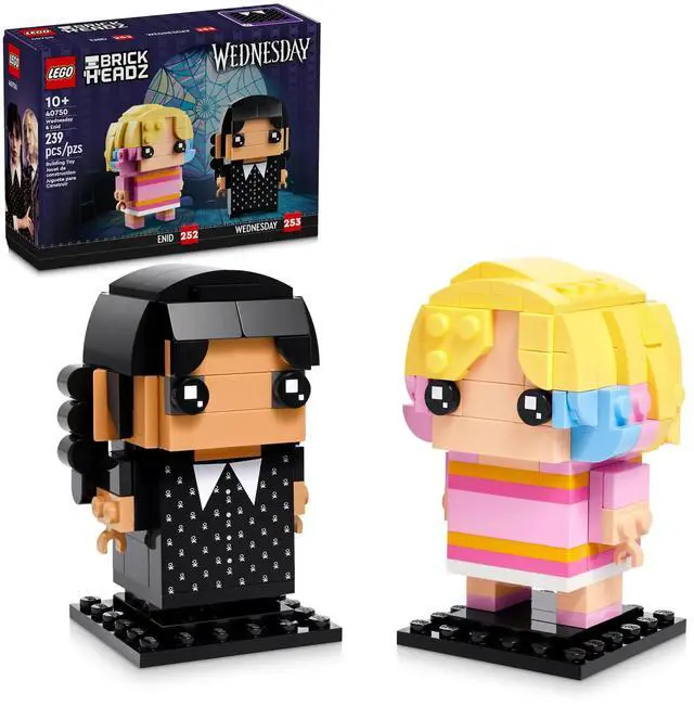 Alt view image 2 of 5 - international version BrickHeadz Series 40750 Wednesday & Enid Number of parts 239 Suitable for age 10+ toy building blocks