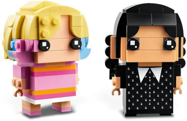 Alt view image 3 of 5 - international version BrickHeadz Series 40750 Wednesday & Enid Number of parts 239 Suitable for age 10+ toy building blocks