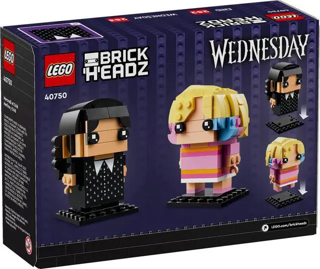 Alt view image 4 of 5 - international version BrickHeadz Series 40750 Wednesday & Enid Number of parts 239 Suitable for age 10+ toy building blocks