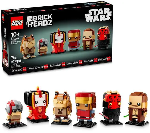 Alt view image 2 of 5 - international version BrickHeadz Series 40676 The Phantom Menace Number of parts 732 Suitable for age 10+ toy building blocks