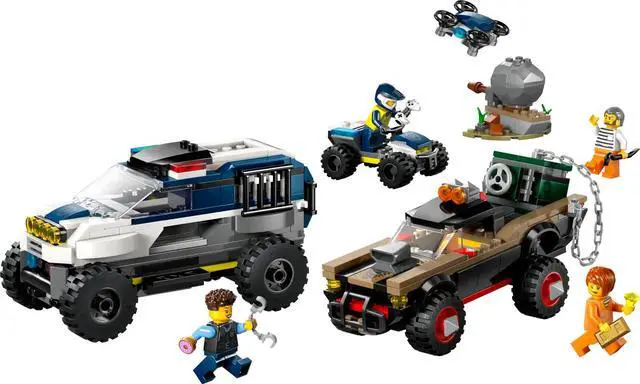 Main image of international version city Series 60449 Off-Road Police Car Chase Number of parts 467 Suitable for age 6+ toy building blocks