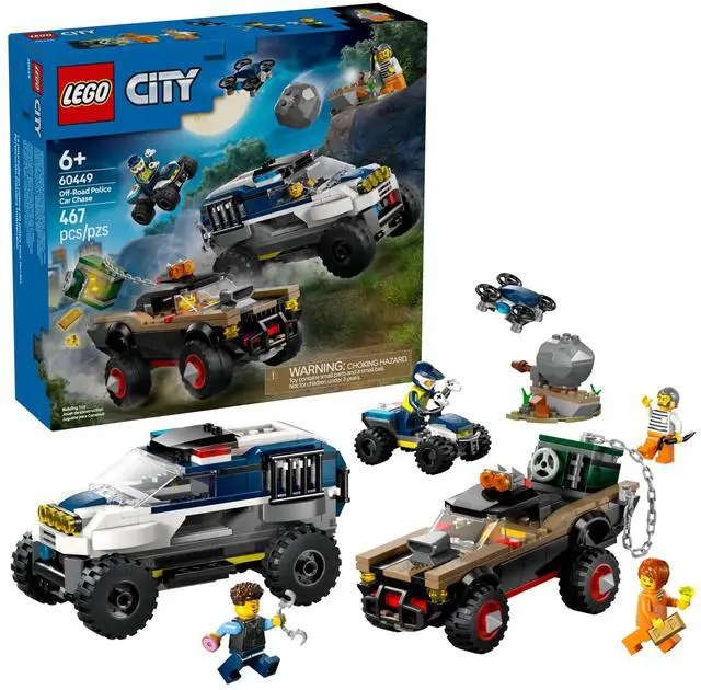 Alt view image 2 of 5 - international version city Series 60449 Off-Road Police Car Chase Number of parts 467 Suitable for age 6+ toy building blocks
