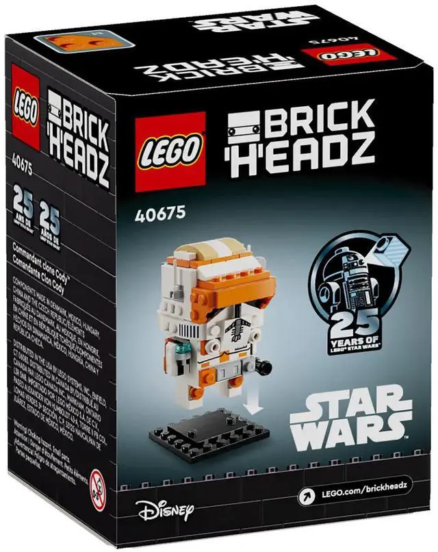 Alt view image 4 of 5 - international version BrickHeadz Series 40675 Clone Commander Cody Number of parts 147 Suitable for age 10+ toy building blocks