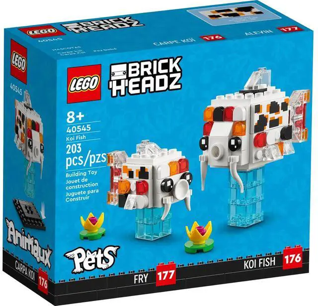 Alt view image 2 of 5 - international version BrickHeadz Series 40545 Koi Fish Number of parts 203 Suitable for age 8+ toy building blocks
