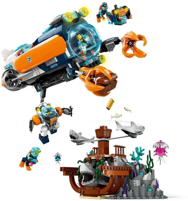 Alt view image 3 of 5 - international version city Series 60379 Deep-Sea Explorer Submarine Number of parts 842 Suitable for age 7+ toy building blocks