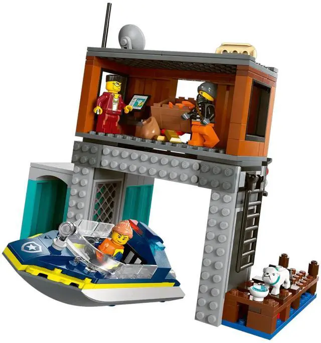 Alt view image 3 of 5 - international version city Series 60417 Police Speedboat and Crooks' Hideout Number of parts 311 Suitable for age 6+ toy building blocks