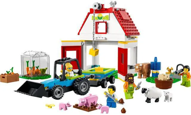 Main image of international version city Series 60346 Barn & Farm Animals Number of parts 230 Suitable for age 4+ toy building blocks