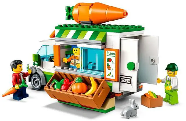 Alt view image 4 of 5 - international version city Series 60345 Farmers Market Van Number of parts 310 Suitable for age 5+ toy building blocks