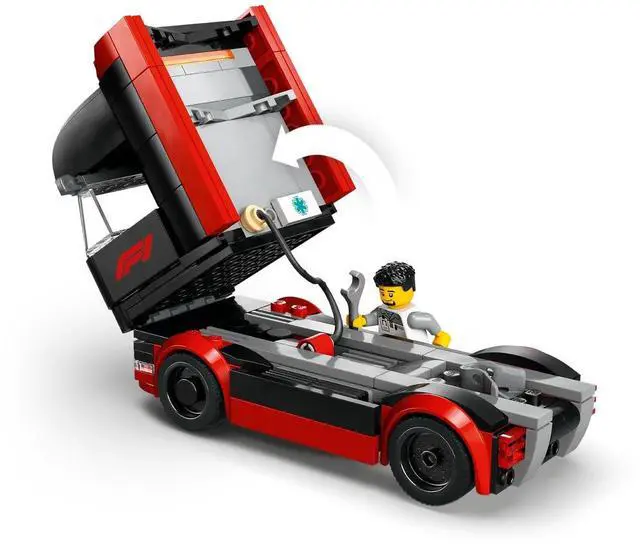 Alt view image 5 of 5 - international version city Series 60445 F1® Truck with RB20 & AMR24 F1® Cars Number of parts 1086 Suitable for age 8+ toy building blocks