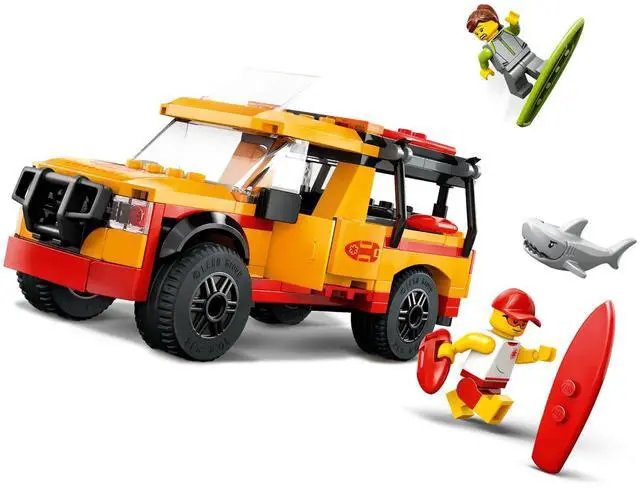 Alt view image 3 of 5 - international version city Series 60453 Lifeguard Beach Rescue Truck Number of parts 214 Suitable for age 6+ toy building blocks