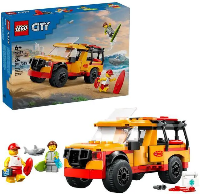 Alt view image 2 of 5 - international version city Series 60453 Lifeguard Beach Rescue Truck Number of parts 214 Suitable for age 6+ toy building blocks