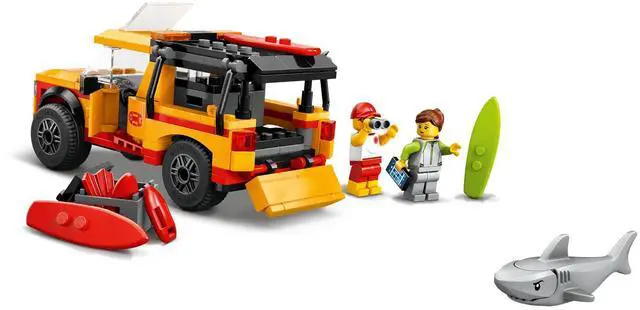 Alt view image 4 of 5 - international version city Series 60453 Lifeguard Beach Rescue Truck Number of parts 214 Suitable for age 6+ toy building blocks