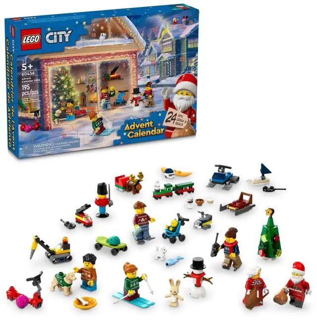 Alt view image 3 of 5 - international version city Series 60436 LEGO® City Advent Calendar 2024 Number of parts 195 Suitable for age 5+ toy building blocks