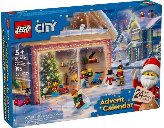 Main image of international version city Series 60436 LEGO® City Advent Calendar 2024 Number of parts 195 Suitable for age 5+ toy building blocks