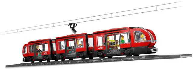 Alt view image 3 of 5 - international version city Series 60423 Downtown Streetcar and Station Number of parts 811 Suitable for age 7+ toy building blocks